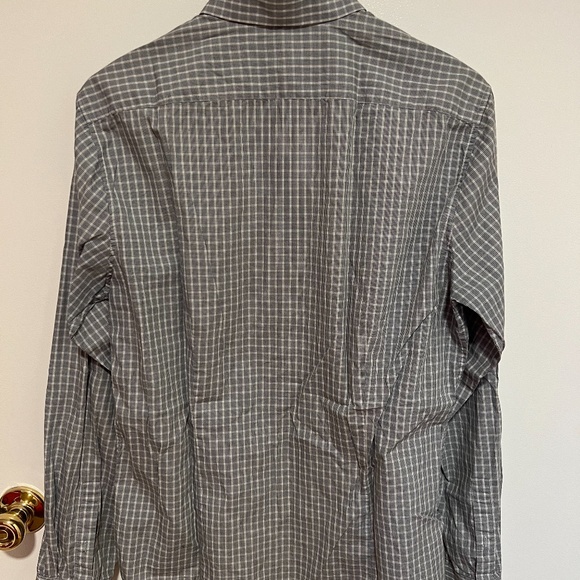 Designer Men's Dress Shirt from Theory Sylvain Checked button down - Picture 2 of 10